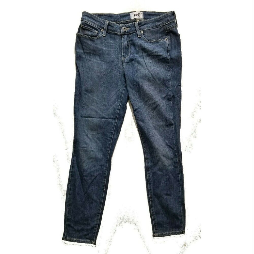 Paige Verdugo Cropped Jeans, Medium Blue, Mid Rise, Women's Size 28